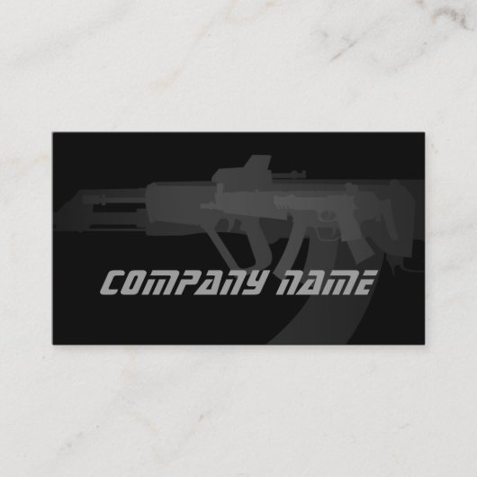 Pistool Shop Eenvoudig zwart Visitekaartje (Voorkant)