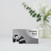 Pistool Shop Metalen Achtergrond Visitekaartje (Staand voorkant)