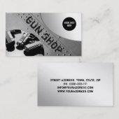 Pistool Shop Metalen Achtergrond Visitekaartje (Voorkant / Achterkant)