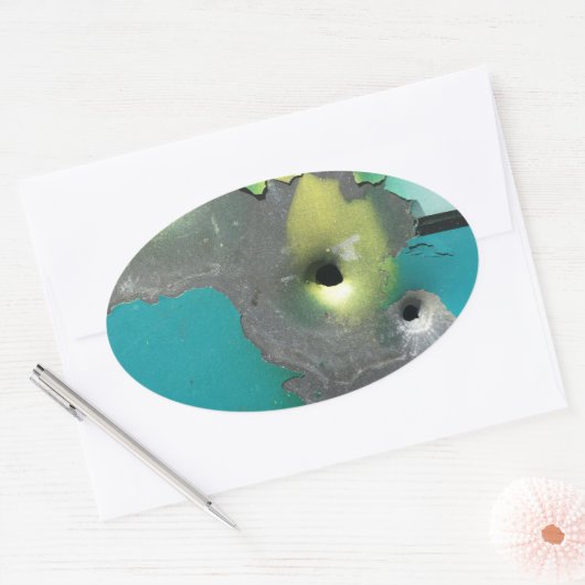 Pistool Shots Ovale Sticker (Envelop)