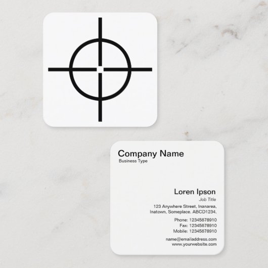 Pistool Sight Vierkante Visitekaartje (Voorkant / Achterkant)