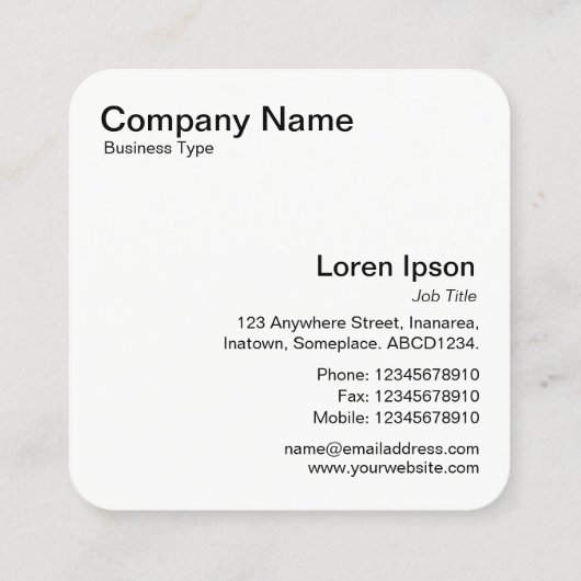 Pistool Sight Vierkante Visitekaartje (Achterkant)