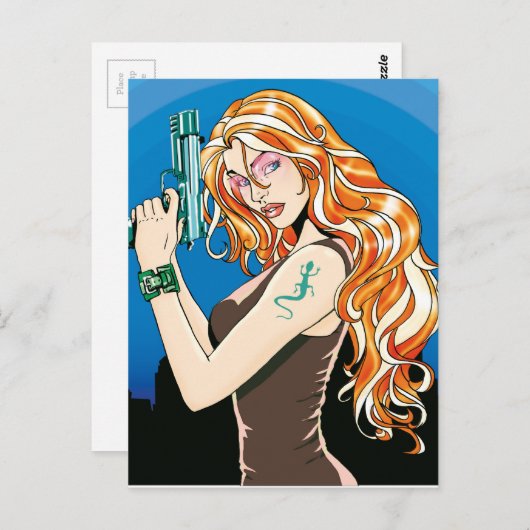 Pistool Sinaasappel Briefkaart (Voorkant / Achterkant)