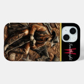 Pistool-slingerende cowboy: Wild West Portrait Case-Mate iPhone Case (Achterkant (horizontaal))