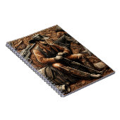 Pistool-slingerende cowboy: Wild West Portrait Notitieboek (Rechterzijde)