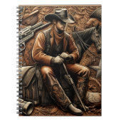 Pistool-slingerende cowboy: Wild West Portrait Notitieboek (Voorkant)