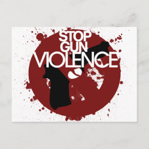 pistool stoppen met geweld briefkaart