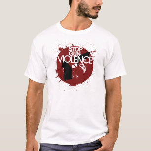 pistool stoppen met geweld t-shirt