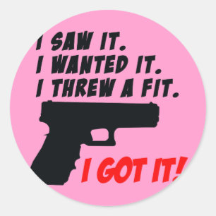 Pistool Tantrum Ronde Sticker