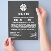 Pistool Target, Gunsmith, Gunstore Adverteren Flyer (Hand)