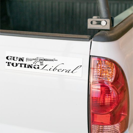 Pistool Toting Liberal Bumpersticker (Op Truck)