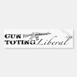 Pistool Toting Liberal Bumpersticker