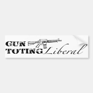 Pistool Toting Liberal Bumpersticker