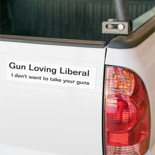 Pistool Toting Liberal houdt van Pistolen Bumpersticker (Op Truck)