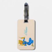 Pistool-toting Pin-up Cowgirl Thunder_Cove Bagagelabel (Achterkant verticaal)