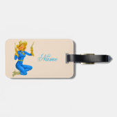 Pistool-toting Pin-up Cowgirl Thunder_Cove Bagagelabel (Achterkant horizontaal)