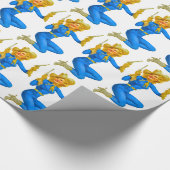 Pistool-toting Pin-up Cowgirl Thunder_Cove Cadeaupapier (Hoek)