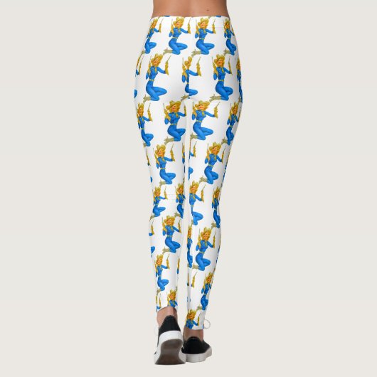 Pistool-toting Pin-up Cowgirl Thunder_Cove Leggings (Achterkant)