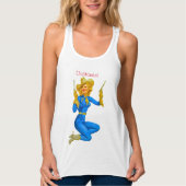 Pistool-toting Pin-up Cowgirl Thunder_Cove Tanktop (Voorkant)