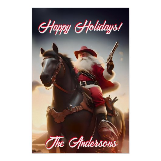 Pistool Toting Sinterklaas Kerstmis Perfect Poster (Voorkant)