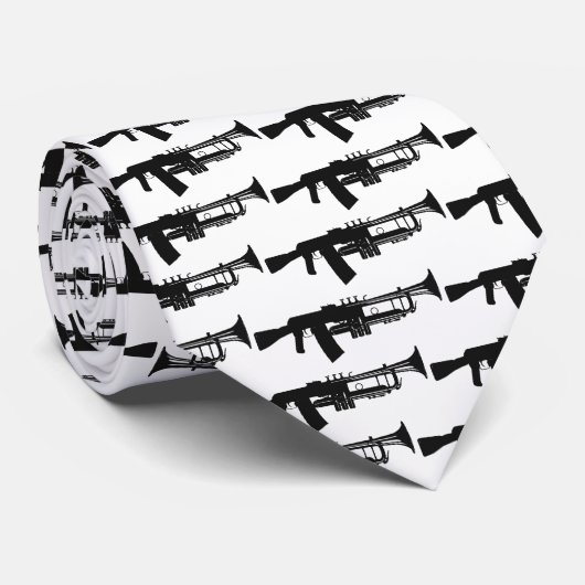 Pistool Trumpet stropdas (Opgerold)