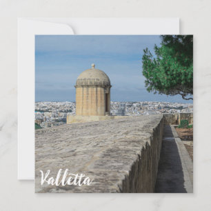 Pistool turret op de oude muren in Valletta, Malta