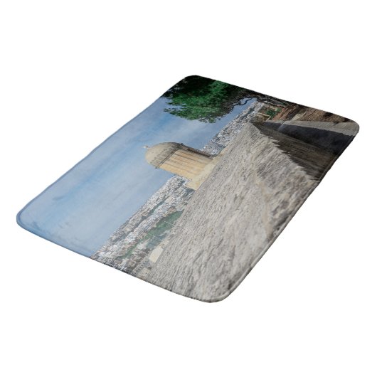 Pistool turret op de oude muren in Valletta, Malta Badmat (Gekanteld)