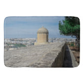 Pistool turret op de oude muren in Valletta, Malta Badmat (Voorkant)