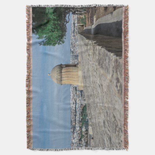 Pistool turret op de oude muren in Valletta, Malta Deken (Voorkant Verticaal)