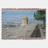 Pistool turret op de oude muren in Valletta, Malta Deken (Voorkant)