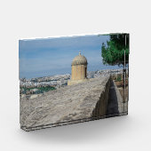 Pistool turret op de oude muren in Valletta, Malta Fotoblokken (Links)