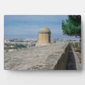 Pistool turret op de oude muren in Valletta, Malta Fotoplaat (voorkant)