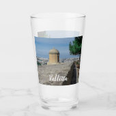 Pistool turret op de oude muren in Valletta, Malta Glas (Voorkant)