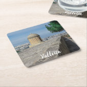 Pistool turret op de oude muren in Valletta, Malta Kartonnen Onderzetters (Schuin)