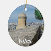 Pistool turret op de oude muren in Valletta, Malta Keramisch Ornament (Links)