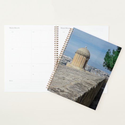 Pistool turret op de oude muren in Valletta, Malta Planner (Display)