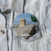 Pistool turret op de oude muren in Valletta, Malta Ronde Button 4,0 Cm (In situ)