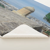 Pistool turret op de oude muren in Valletta, Malta Sherpa Deken (3/4)