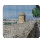 Pistool turret op de oude muren in Valletta, Malta Snijplank (Voorkant)