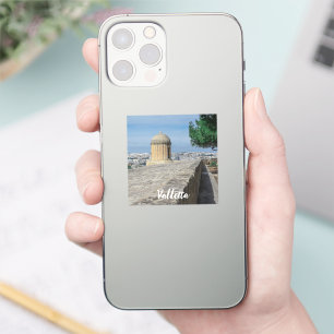 Pistool turret op de oude muren in Valletta, Malta Sticker