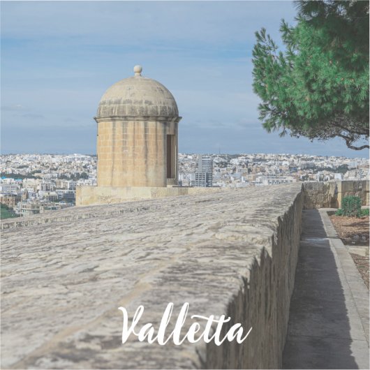 Pistool turret op de oude muren in Valletta, Malta Sticker (Voorkant)