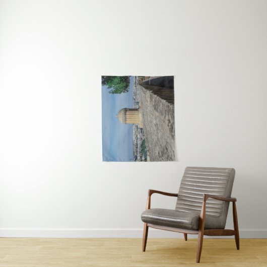 Pistool turret op de oude muren in Valletta, Malta Wandkleed (In situ)