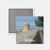 Pistool turret op oude muren in Valletta, Malta Ma Magneet (Voorkant / Achterkant)