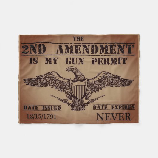 PISTOOL TWEEDE WIJZIGING  FLEECE DEKEN (Voorkant (Horizontaal))