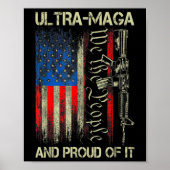 Pistool USA Flag Patriots Ultra MAGA en Prouwe Poster (Voorkant)