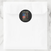 Pistool USA Flag Patriots Ultra MAGA en Prouwe Ronde Sticker (Tas)