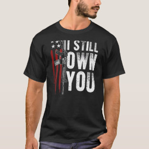 Pistool USA Vlag Amerikaans Football Ik ben nog st T-shirt
