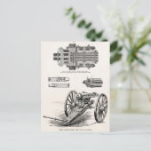 Pistool van 1800s - Sjabloon van Pistolen van gla Briefkaart (Staand voorkant)