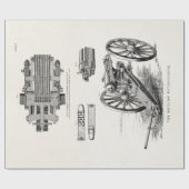 Pistool van 1800s - Sjabloon van Pistolen van gla Cadeaupapier (Vlak)