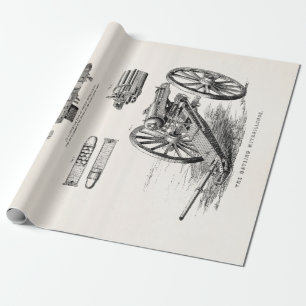  Pistool van 1800s - Sjabloon van Pistolen van gla Cadeaupapier